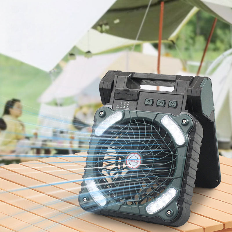 2 In 1 Outdoor Solar Powered Light Fans